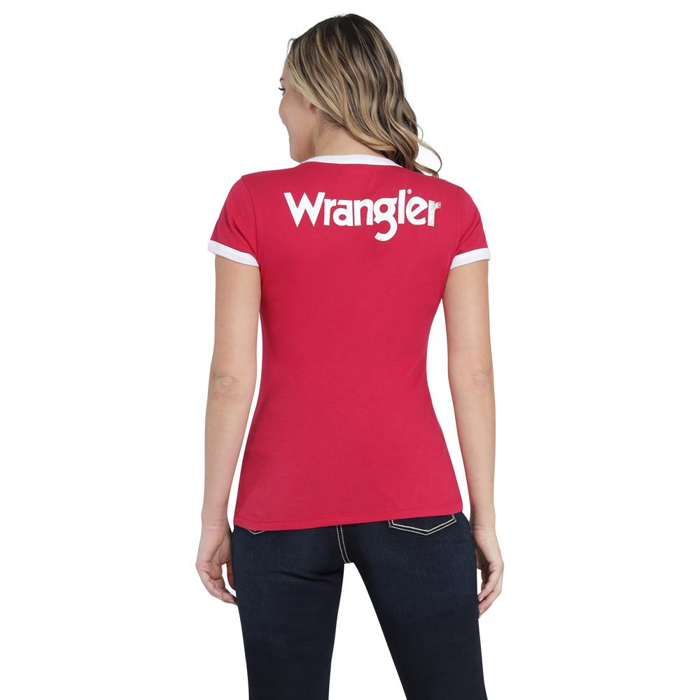 Foto 4 pulgar | Playera Wrangler Slim Fit 401 Rojo