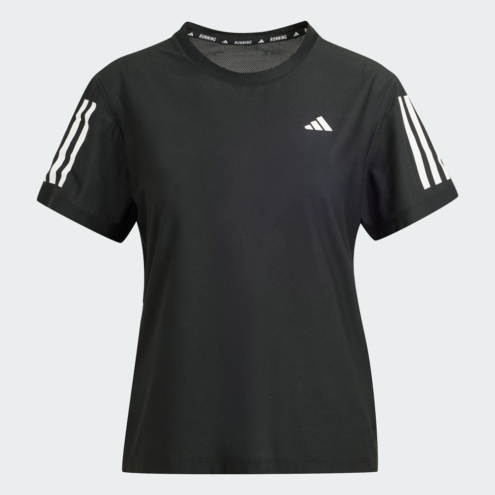 Foto 2 | Playera Adidas Own The Run Negro Mujer