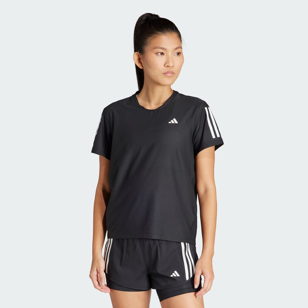Foto 3 | Playera Adidas Own The Run Negro Mujer