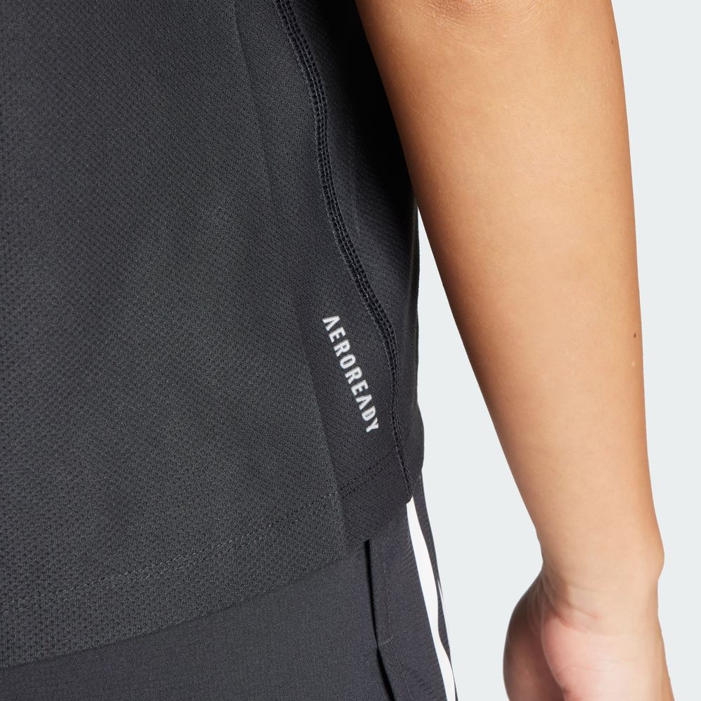 Foto 8 pulgar | Playera Adidas Own The Run Negro Mujer