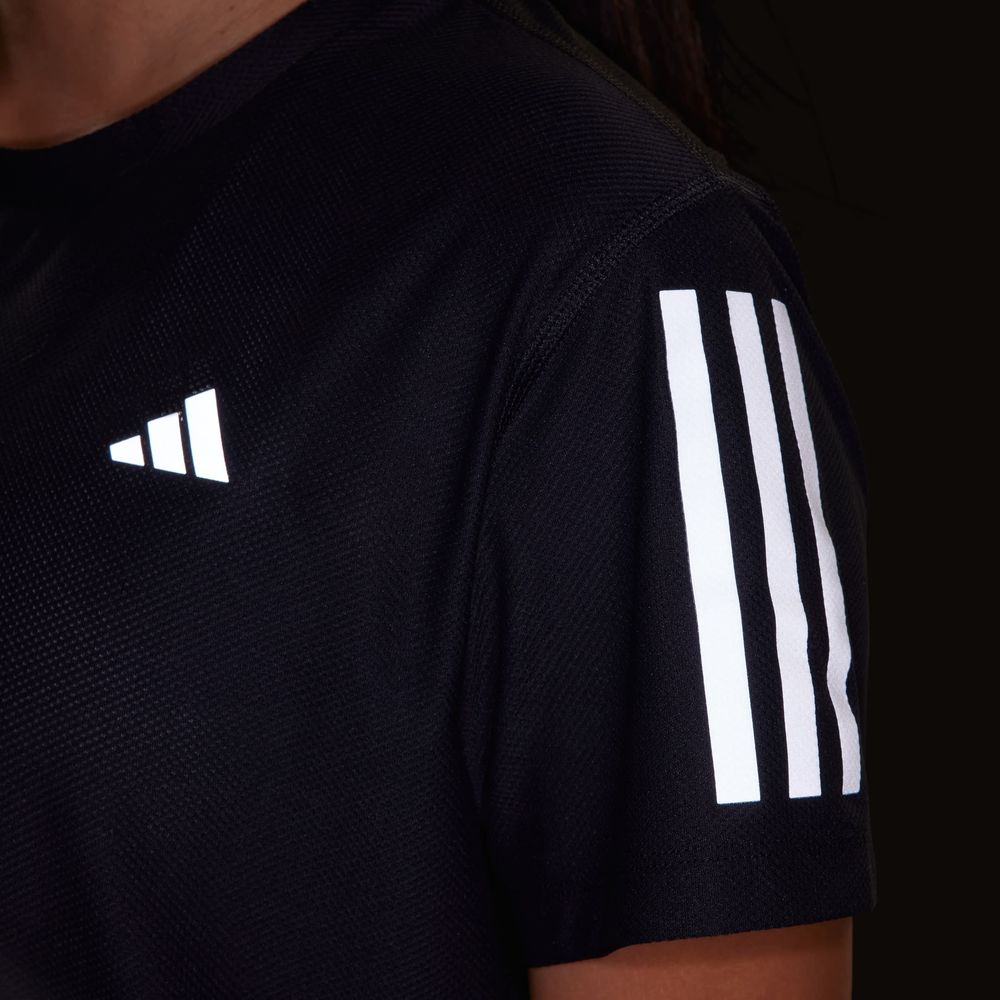 Foto 9 pulgar | Playera Adidas Own The Run Negro Mujer