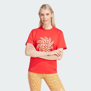 Foto 3 | Playera Adidas X Farm Rio Roja para Mujer