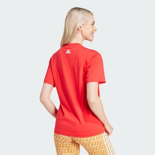 Foto 4 | Playera Adidas X Farm Rio Roja para Mujer