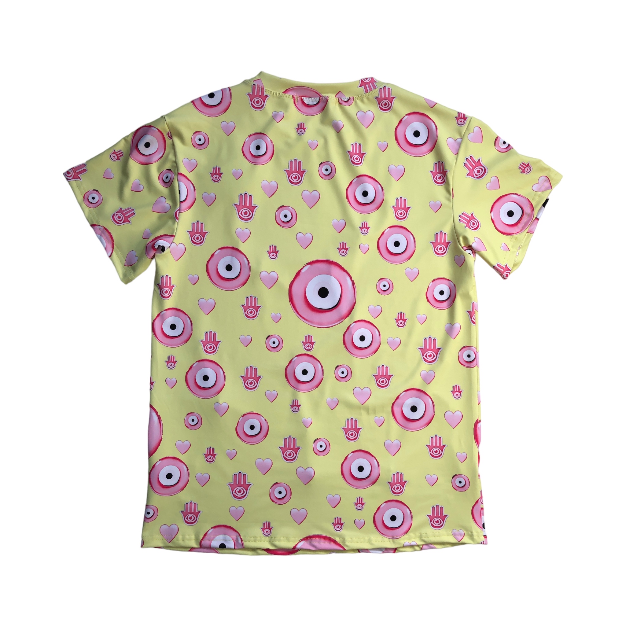 Foto 6 pulgar | Playera Ojos Turcos Lc Amarilla  para Mujer