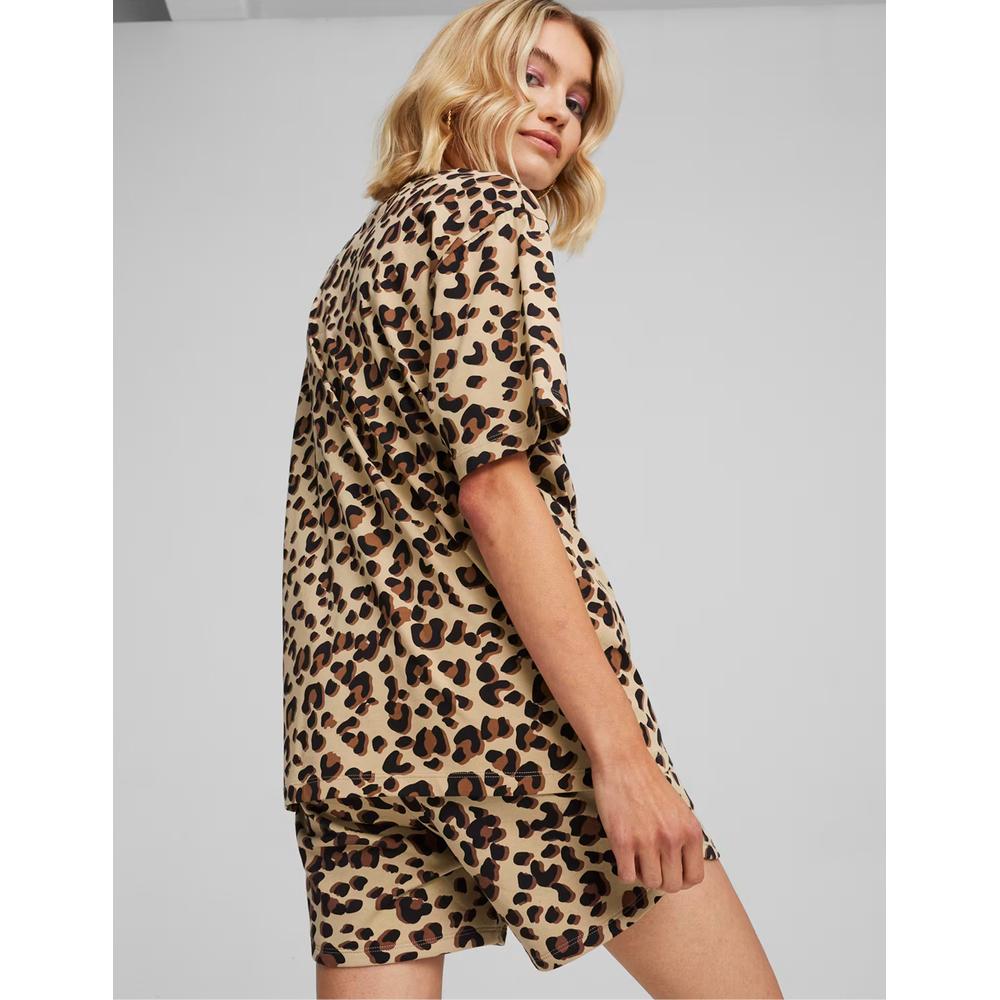 Foto 5 pulgar | Playera Puma Essentials Animal Print Café para Mujer