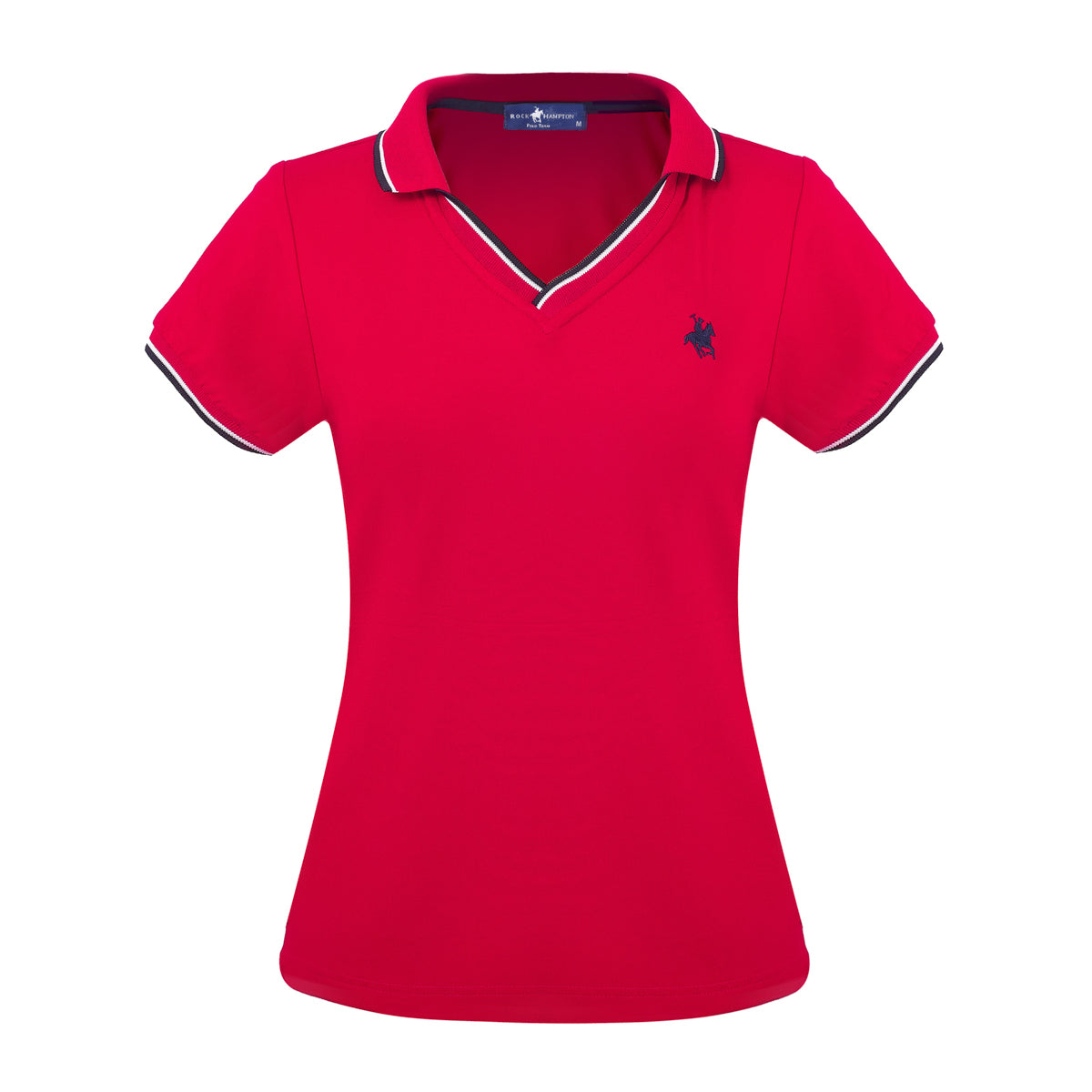 Foto 2 pulgar | Playera Polo Rock Hampton Polo Roja para Mujer