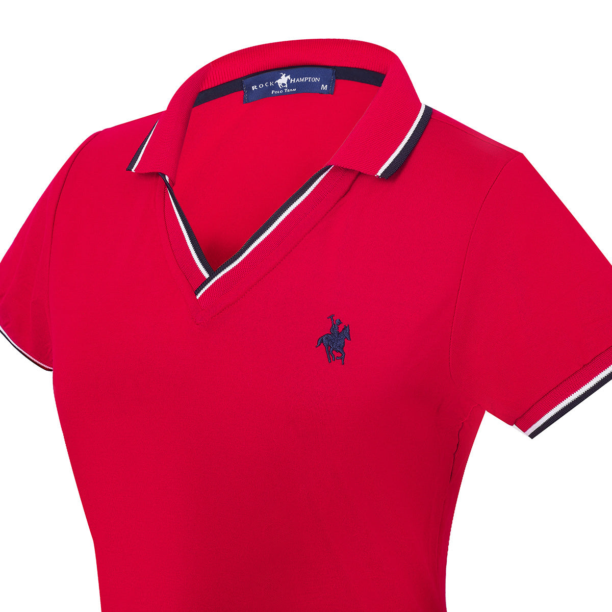 Foto 3 pulgar | Playera Polo Rock Hampton Polo Roja para Mujer