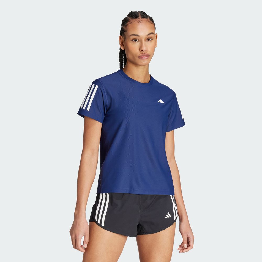 Foto 4 pulgar | Playera Own The Run Adidas Azul para Mujer