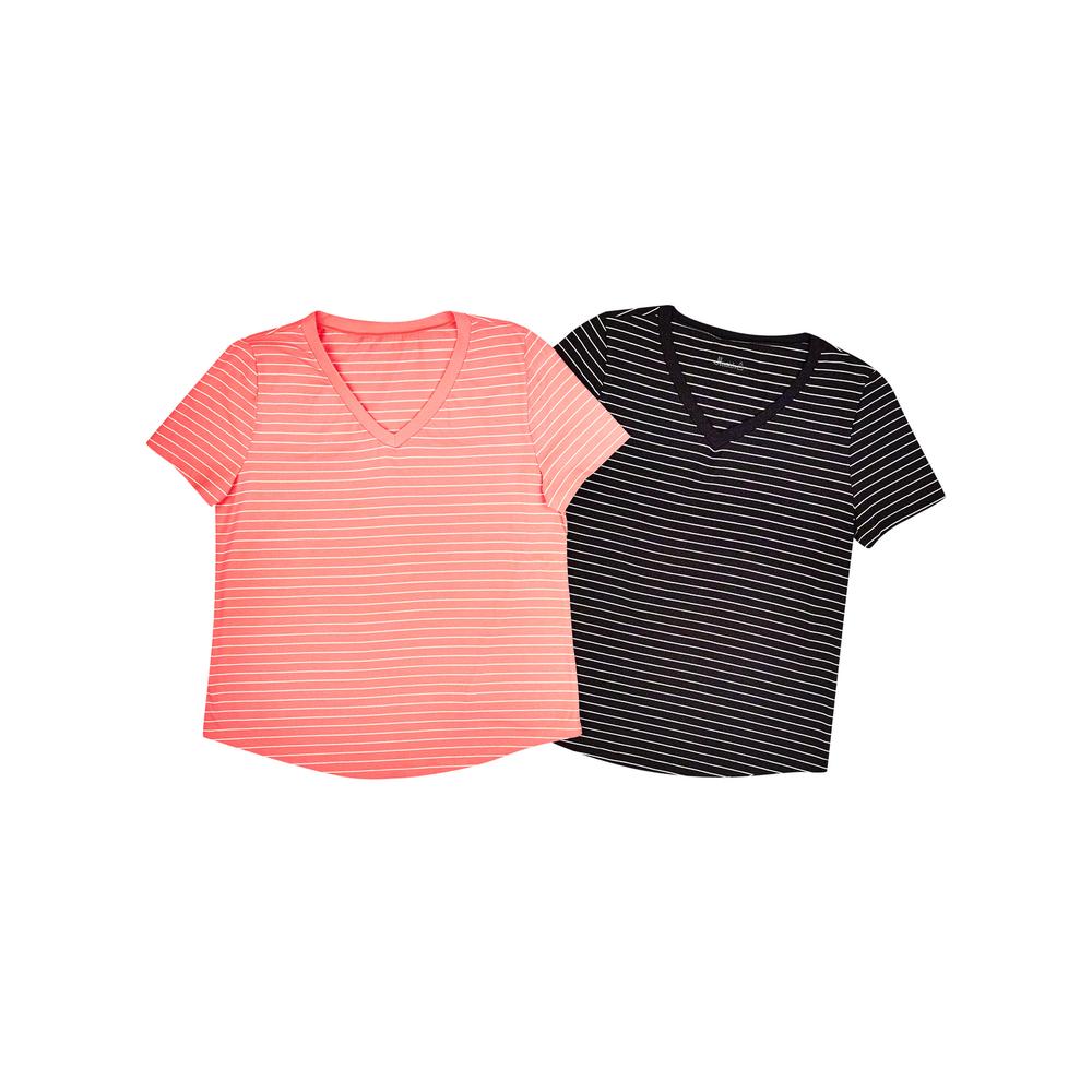 Foto 5 pulgar | Paquete de 2 Playeras Ilusión 24381 Multicolor para Mujer