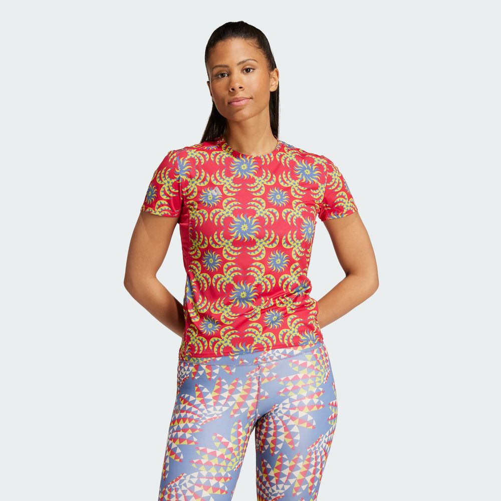 Foto 5 pulgar | Playera Adizero X Farm Adidas Rojo Mujer