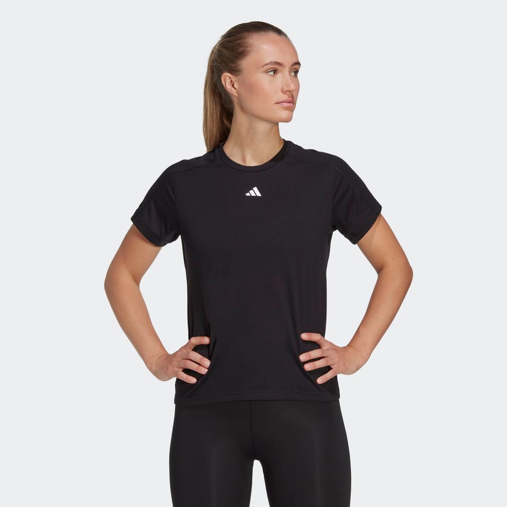 Foto 5 pulgar | Playera Aeroready Train Essentials Minimal Branding Cuello Redondo Adidas Negro Mujer