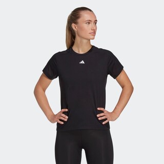 Foto 4 | Playera Aeroready Train Essentials Minimal Branding Cuello Redondo Adidas Negro Mujer