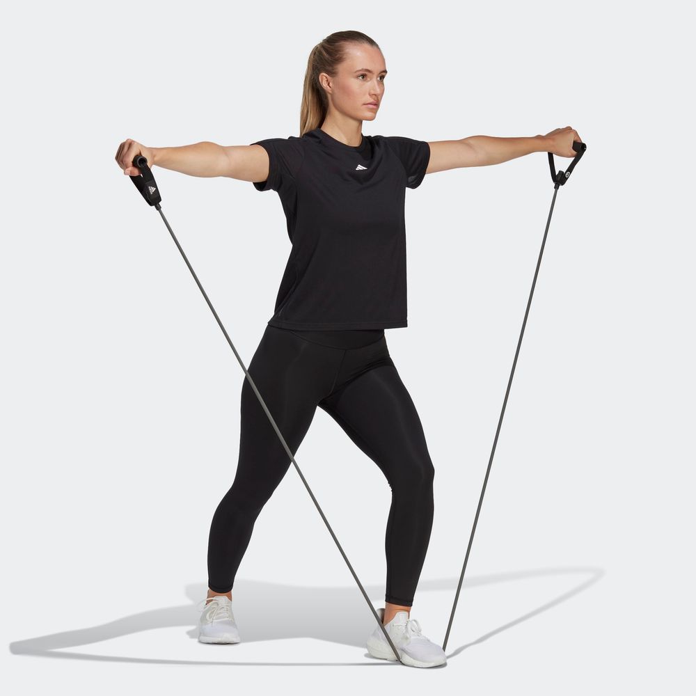 Foto 6 | Playera Aeroready Train Essentials Minimal Branding Cuello Redondo Adidas Negro Mujer
