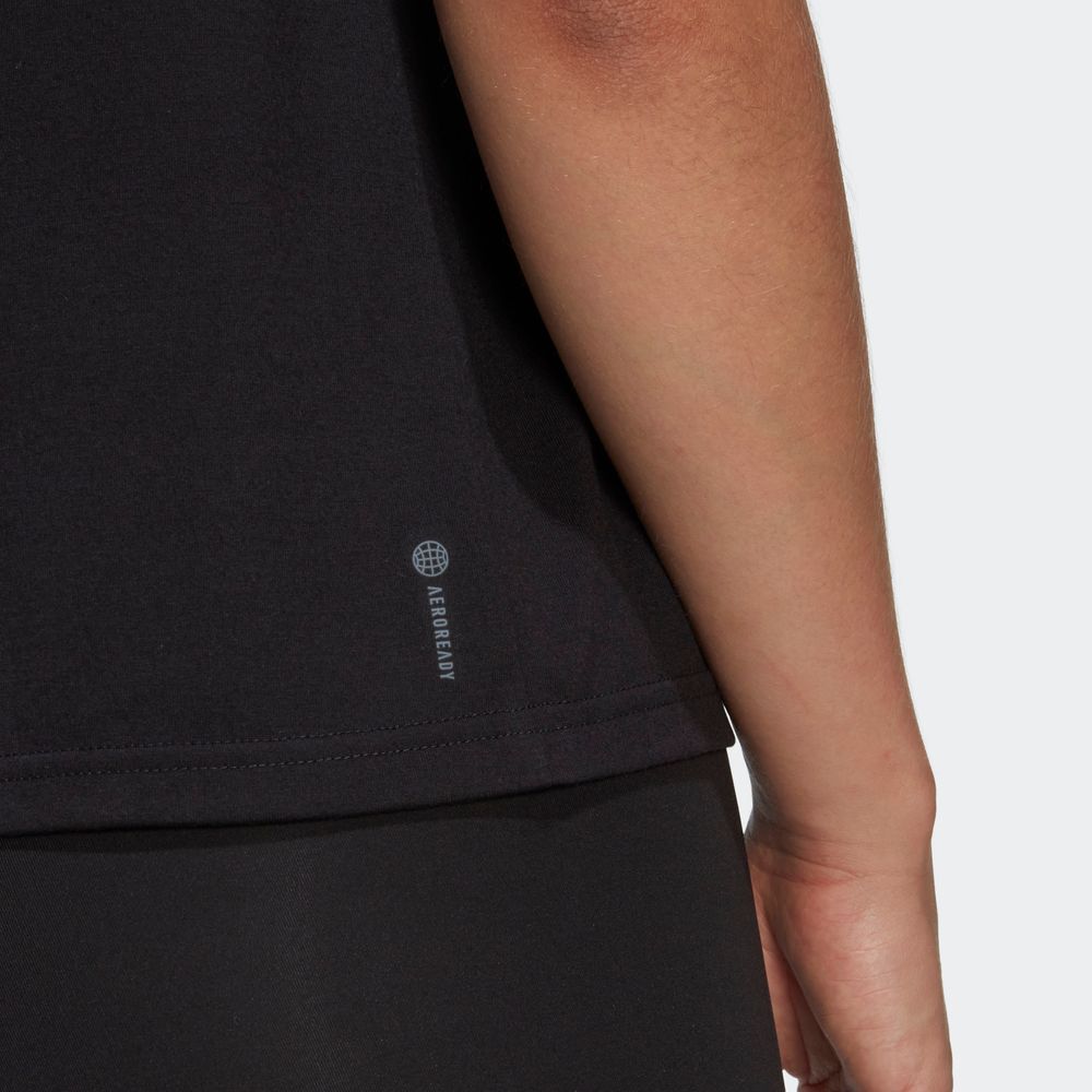 Foto 9 pulgar | Playera Aeroready Train Essentials Minimal Branding Cuello Redondo Adidas Negro Mujer