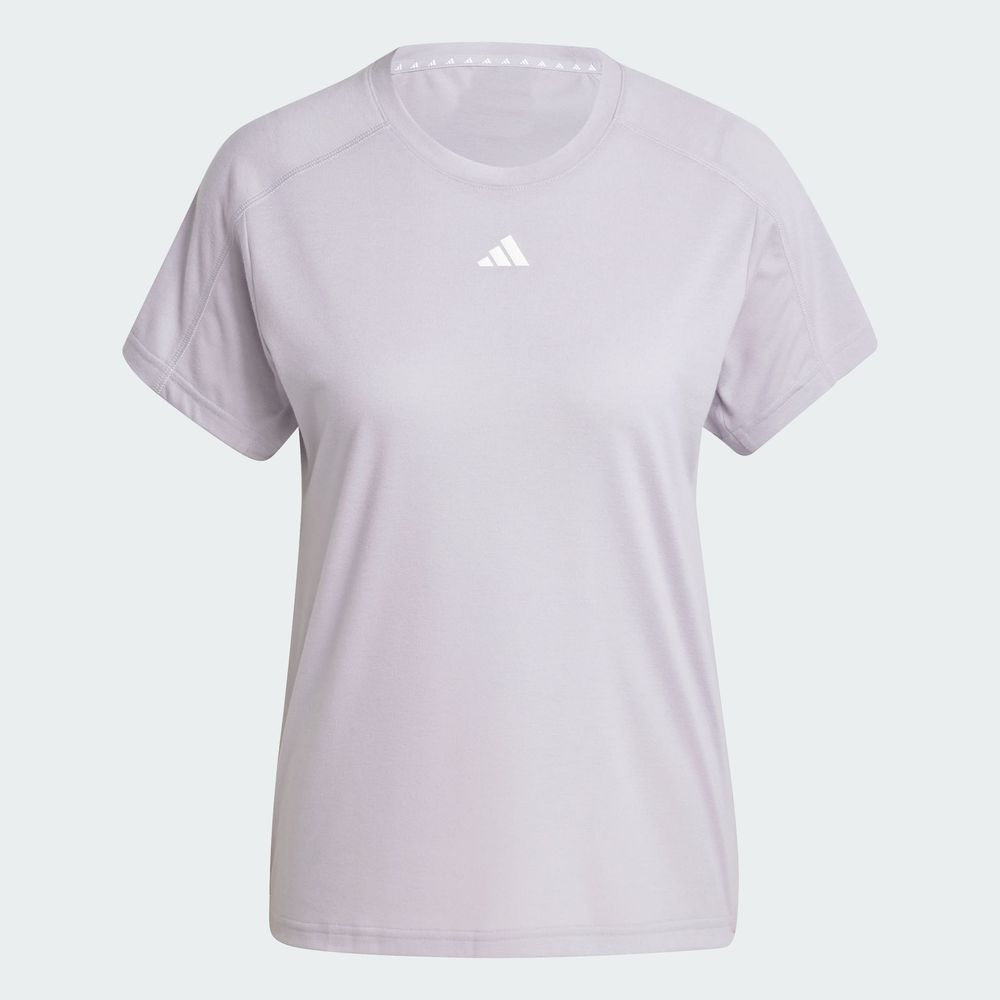 Foto 4 pulgar | Playera Aeroready Train Essentials Minimal Branding Cuello Redondo Adidas Gris Mujer