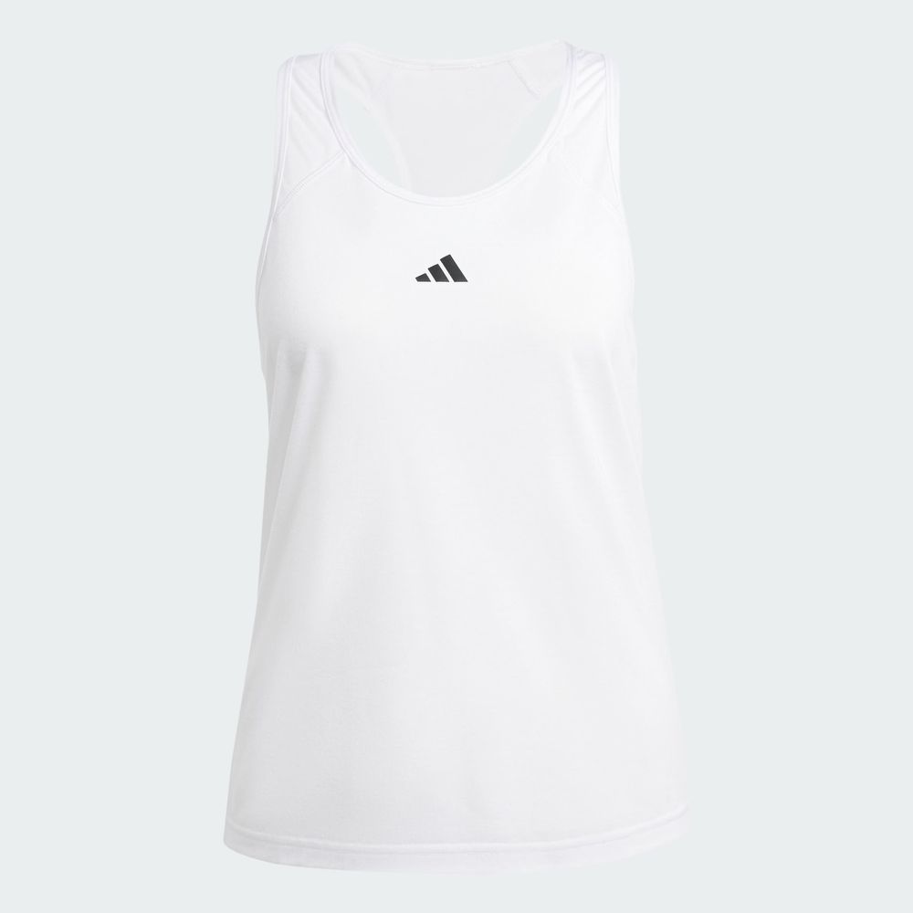 Foto 4 pulgar | Playera Sin Mangas Train Essentials Minimal Branding Racerback Adidas Blanco Mujer