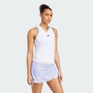 Foto 6 | Playera Sin Mangas Club Tennis Cuello En V Adidas Blanco Mujer