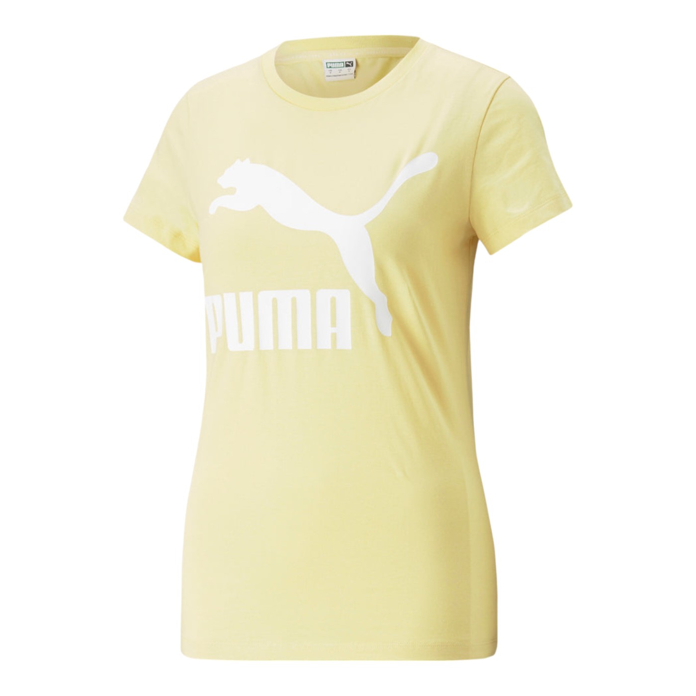 Foto 2 pulgar | Playera Puma Classics Logo Tee Amarilla para Mujer
