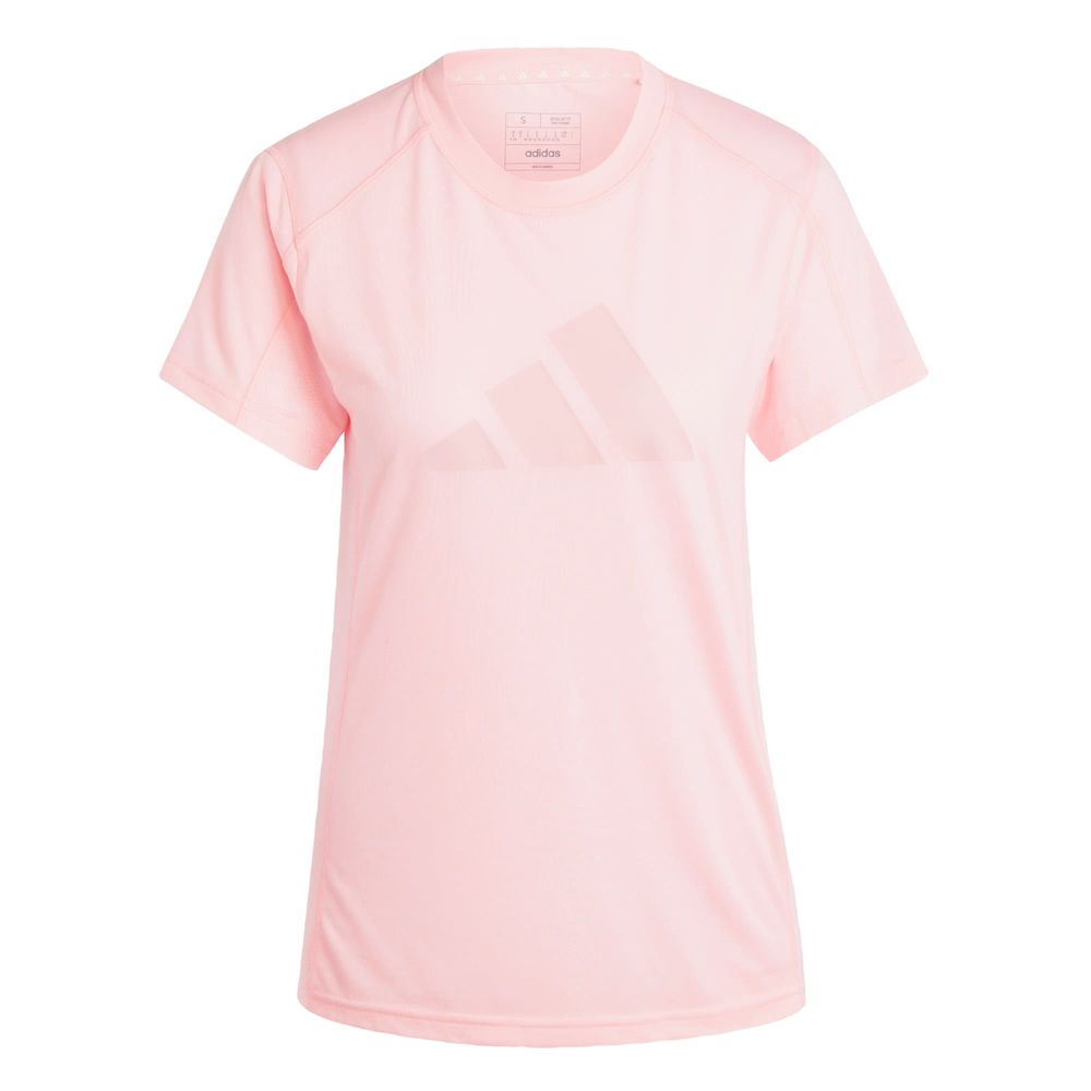 Playera De Entrenamiento Train Essentials Big Performance Logo Adidas Rosa Mujer