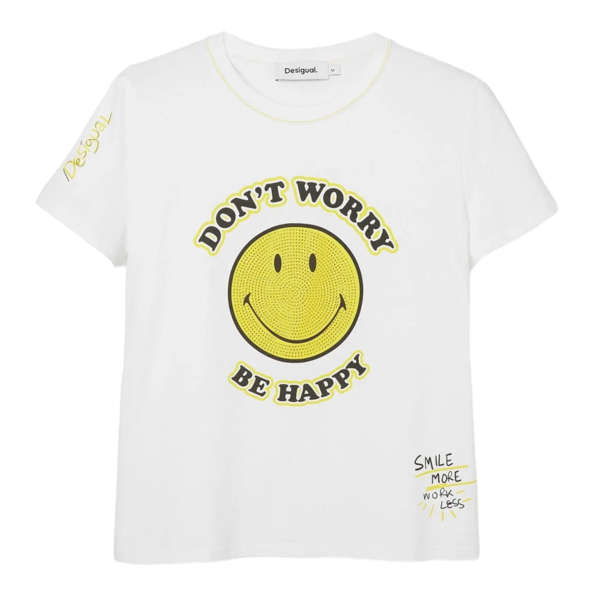 Playera Smiley Originals Strass Desigual $2,389