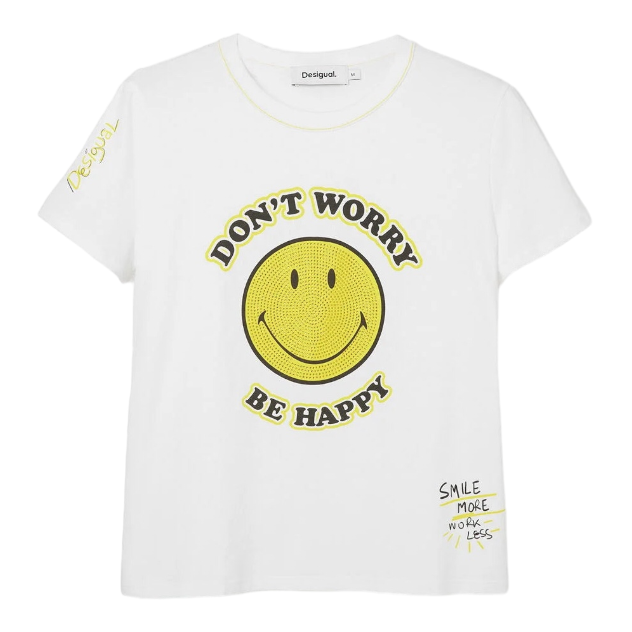 Playera Smiley Originals Strass Desigual