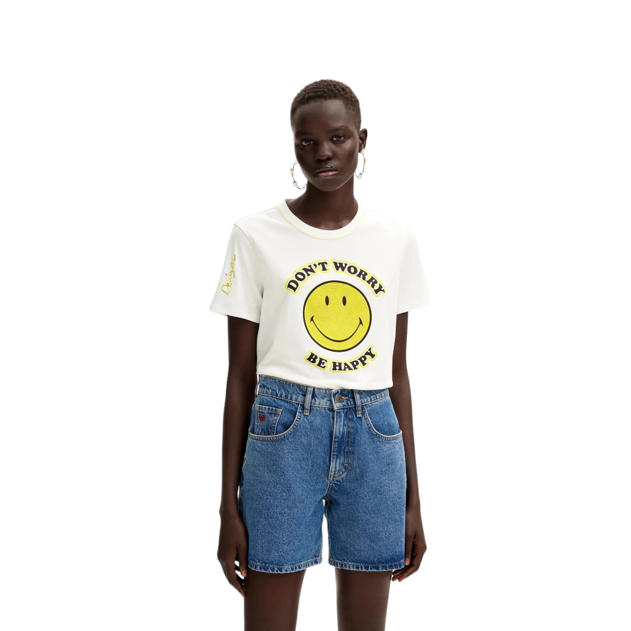 Foto 5 pulgar | Playera Smiley Originals Strass Desigual