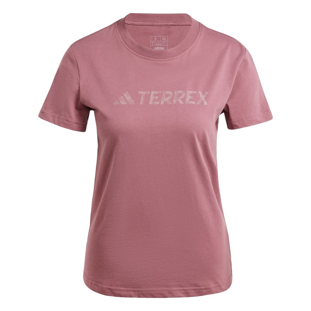 Playera Terrex Classic Logo Adidas Granate Mujer