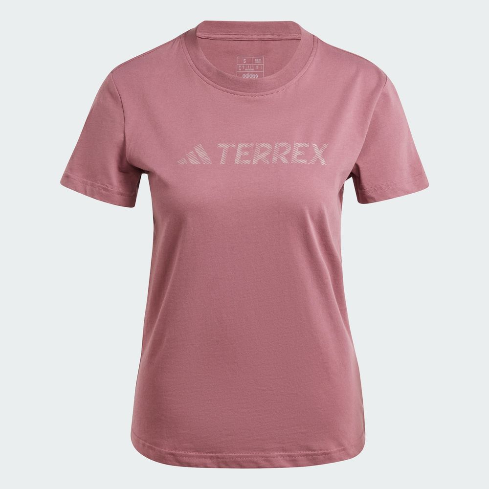 Foto 4 pulgar | Playera Terrex Classic Logo Adidas Granate Mujer