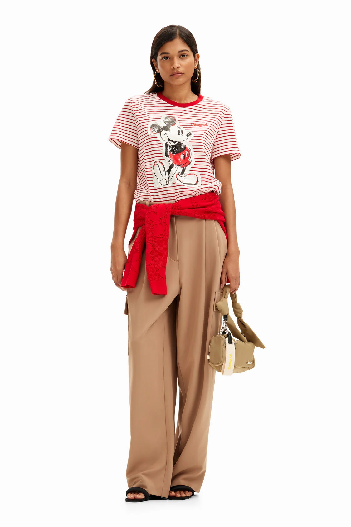 Foto 5 pulgar | Playera Rayas Mickey Mouse Desigual