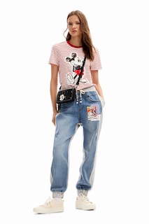 Foto 7 | Playera Rayas Mickey Mouse Desigual