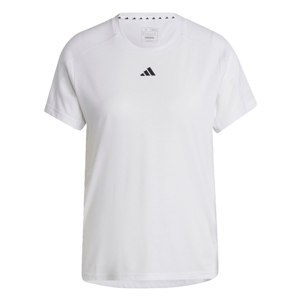 Foto 2 pulgar | Playera Aeroready Train Essentials Minimal Branding Cuello Redondo Adidas Blanco Mujer