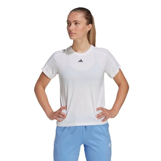 Foto 2 | Playera Aeroready Train Essentials Minimal Branding Cuello Redondo Adidas Blanco Mujer