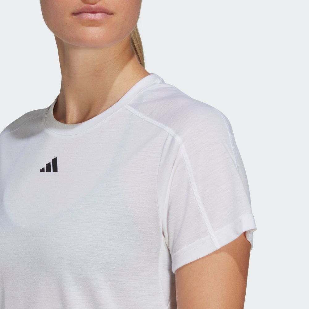 Foto 8 pulgar | Playera Aeroready Train Essentials Minimal Branding Cuello Redondo Adidas Blanco Mujer