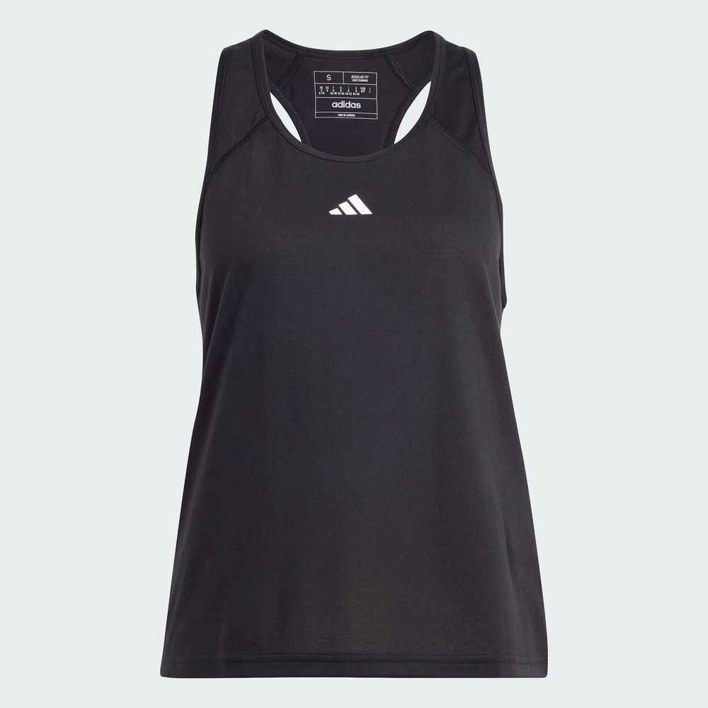 Foto 4 pulgar | Playera Sin Mangas Train Essentials Minimal Branding Racerback Adidas Negro Mujer