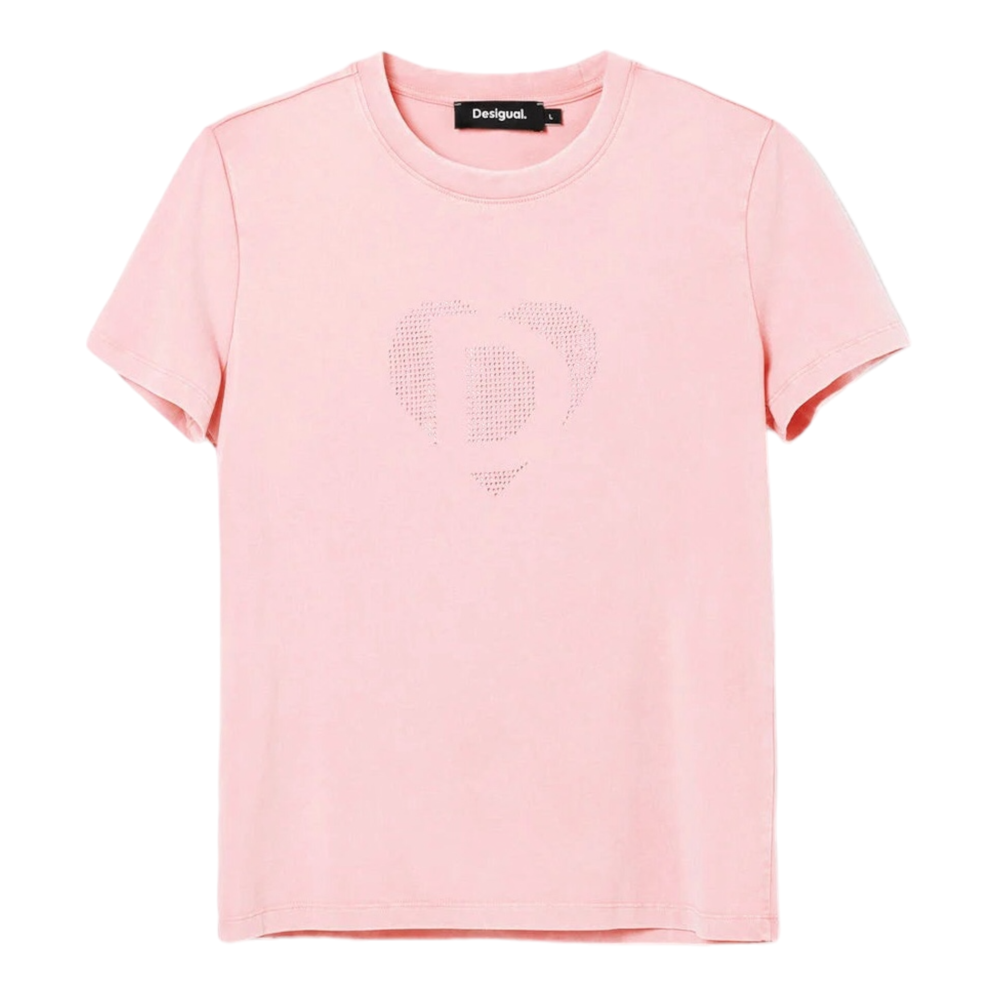 Foto 2 pulgar | Playera Imagotipo Strass Rosa Desigual