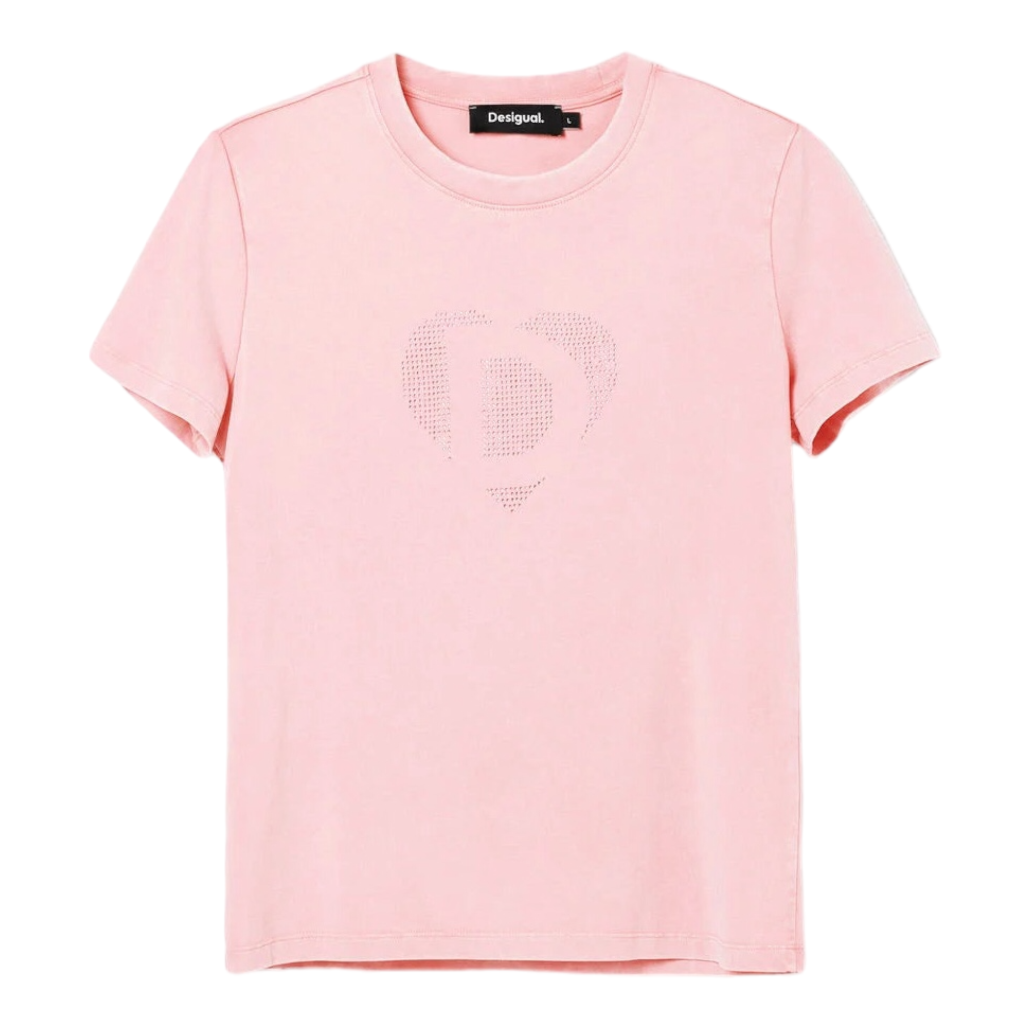 Playera Imagotipo Strass Rosa Desigual