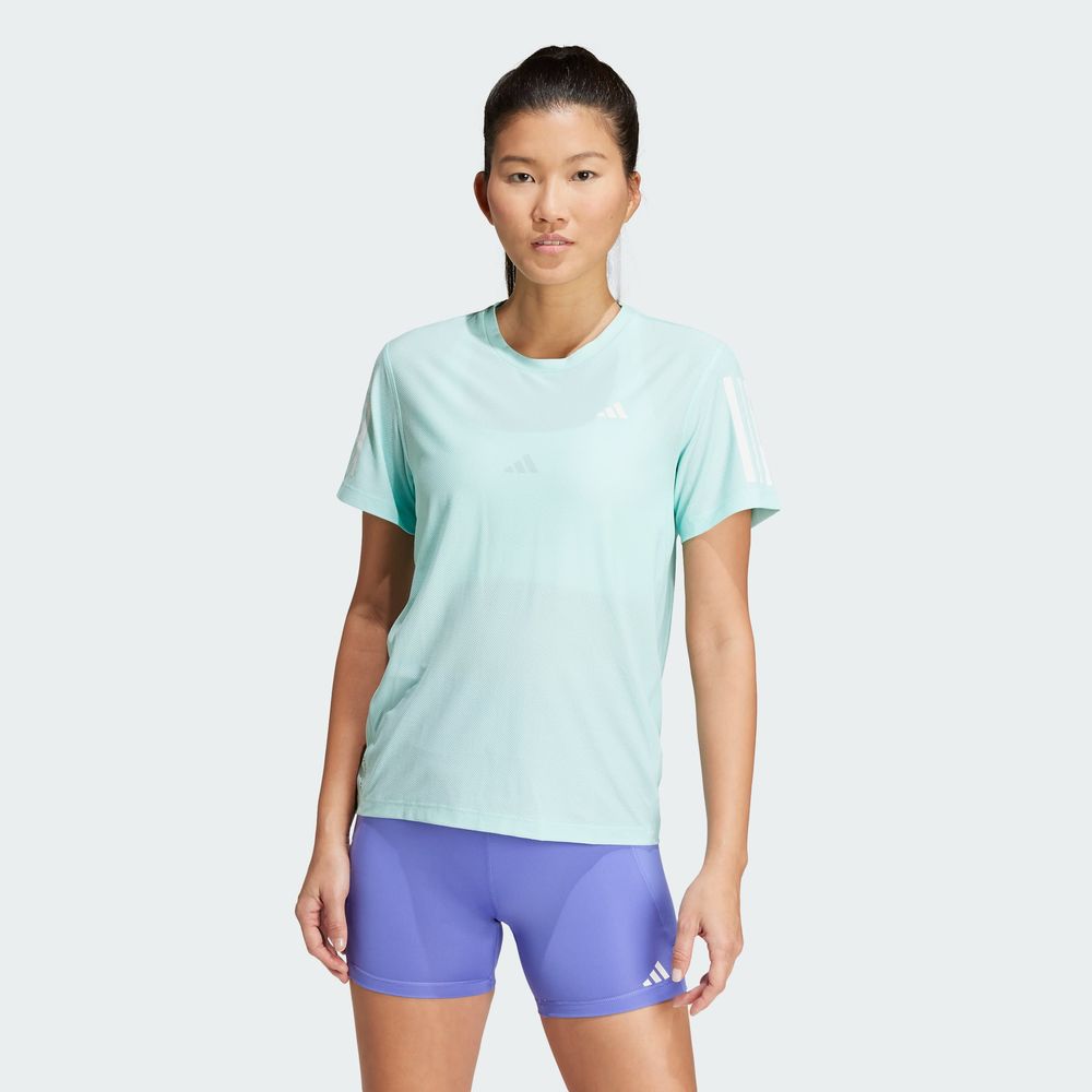 Foto 5 pulgar | Playera Adidas Own The Run Turquesa para Mujer