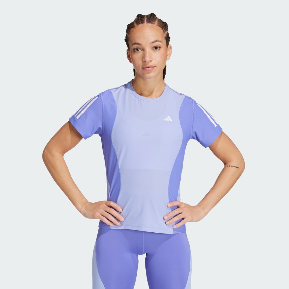 Foto 5 pulgar | Playera Adidas Aeroready Azul para Mujer