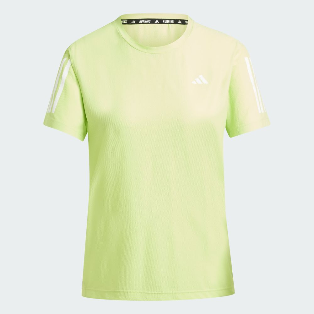 Foto 4 pulgar | Playera Own The Run Adidas Verde Mujer