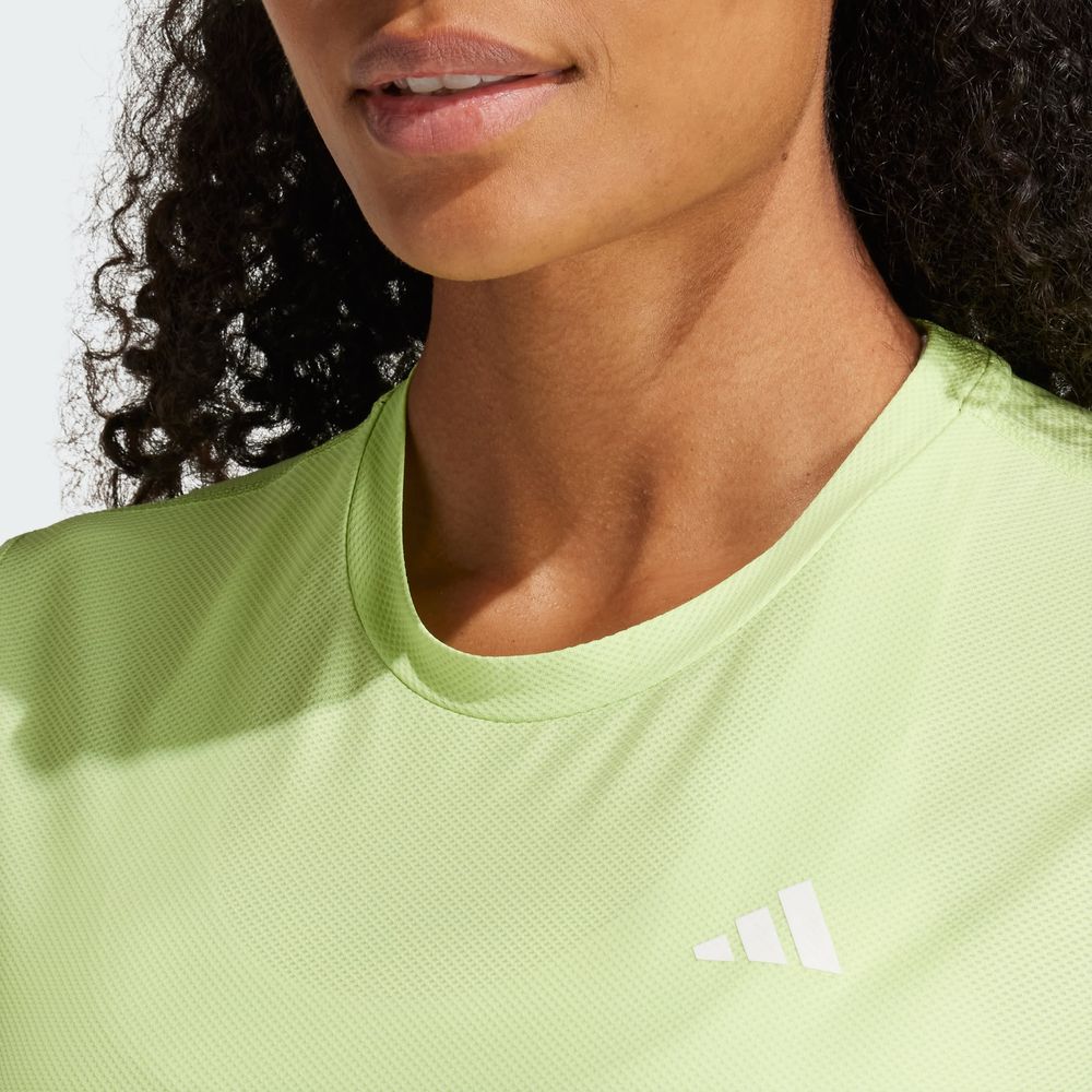 Foto 9 pulgar | Playera Own The Run Adidas Verde Mujer