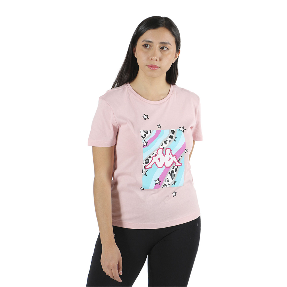 Foto 2 pulgar | Playera Estampada Deportiva Para Mujer Kappa Manga Corta Logo Fibi