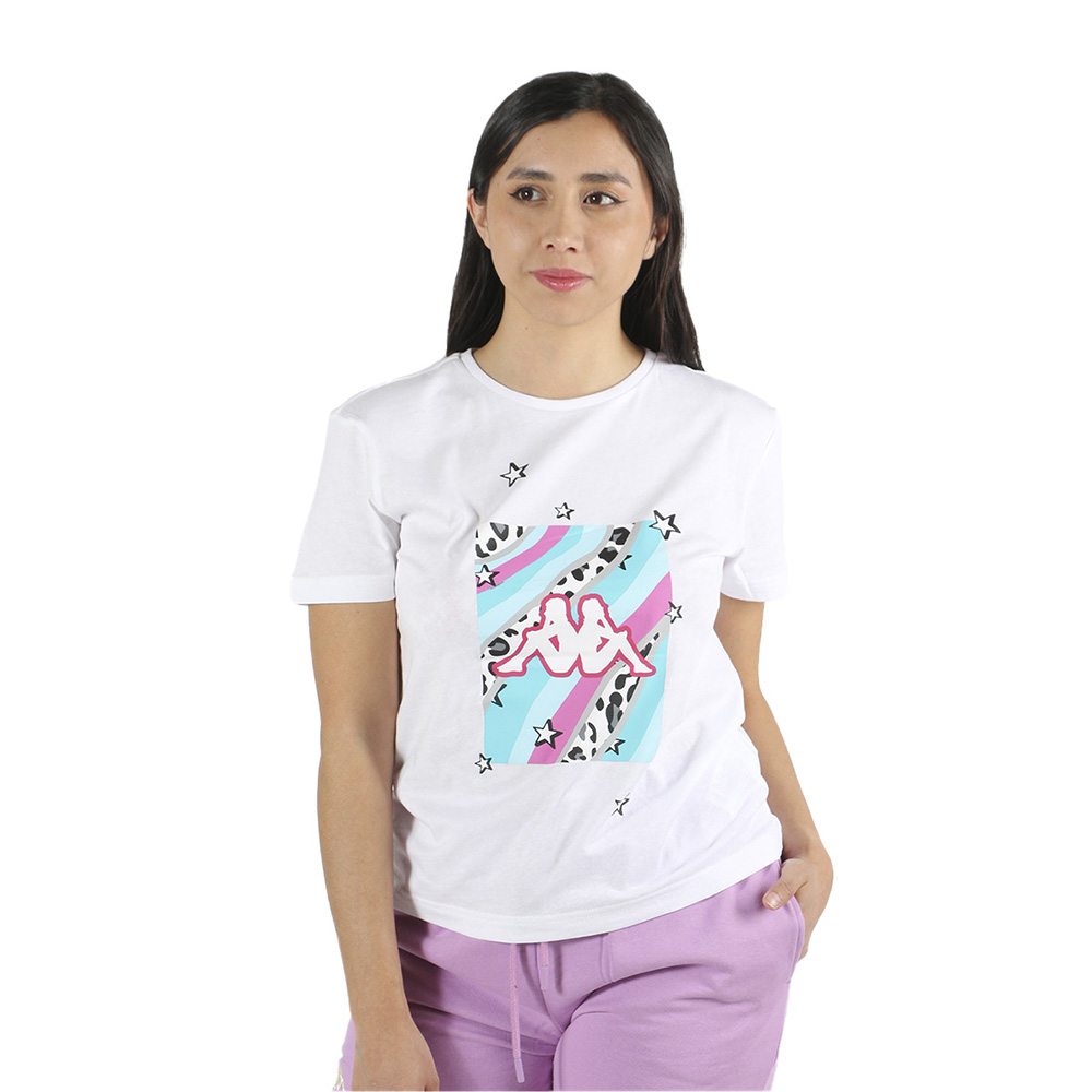 Foto 2 pulgar | Playera Estampada Deportiva Para Mujer Kappa Manga Corta Logo Fibi