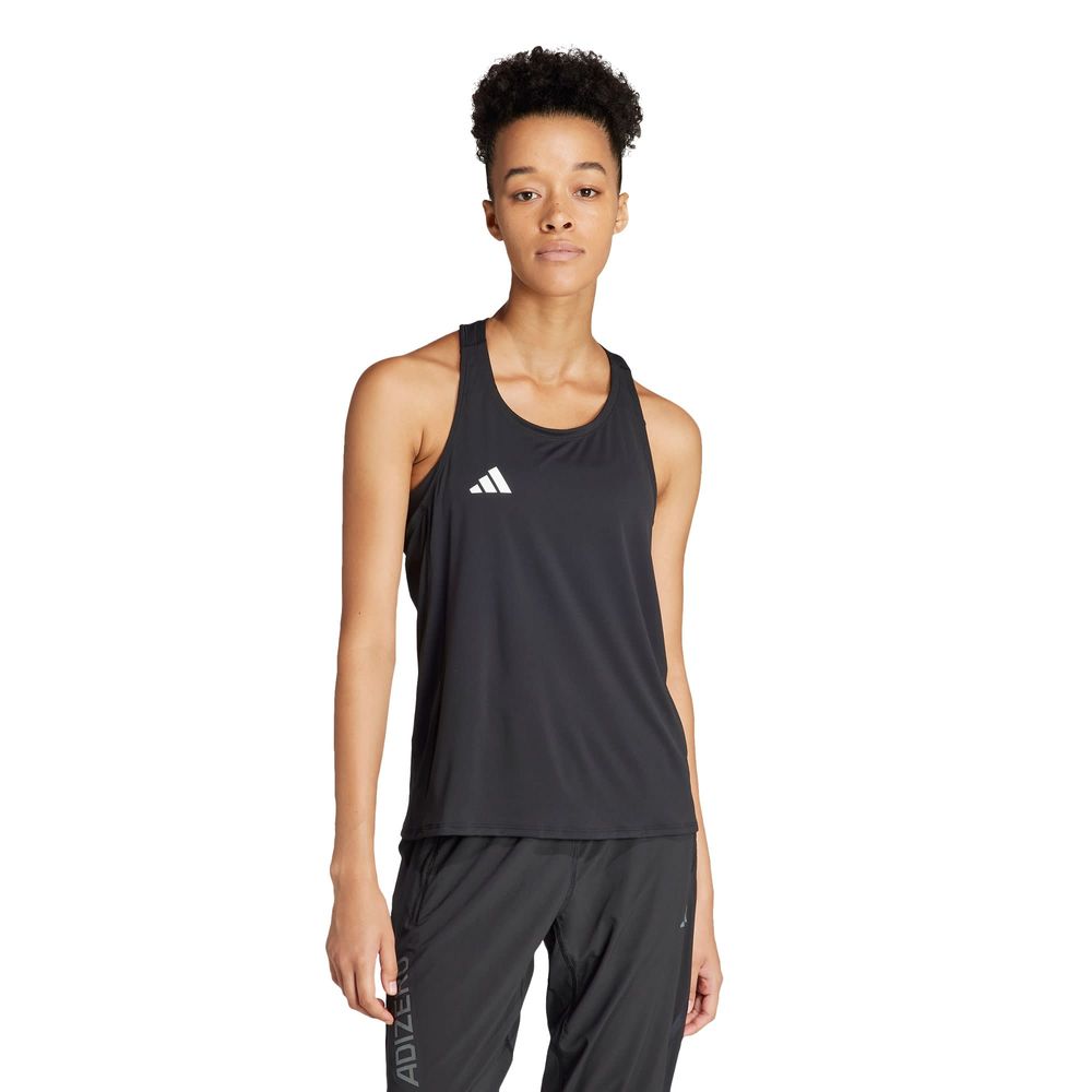 Foto 2 | Playera Sin Mangas De Running Adizero Essentials Adidas Negro Mujer