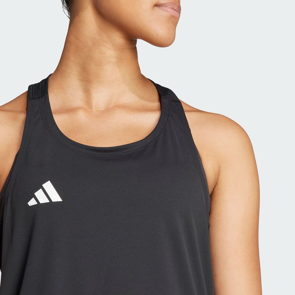 Foto 8 pulgar | Playera Sin Mangas De Running Adizero Essentials Adidas Negro Mujer