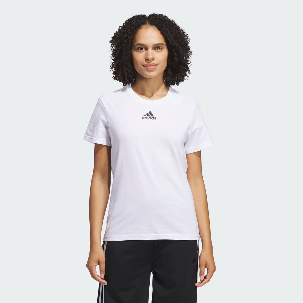 Foto 4 | W Small Logo T Adidas Blanco Mujer