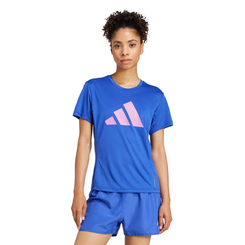 Foto 3 pulgar | Camiseta Run It Adidas Azul Mujer