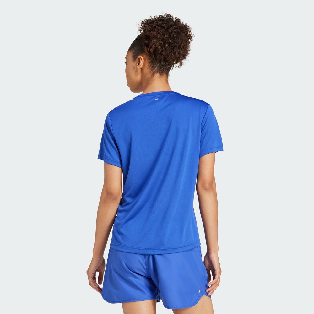 Foto 4 | Camiseta Run It Adidas Azul Mujer