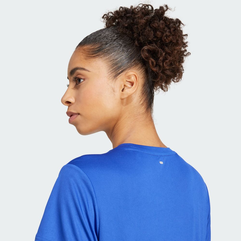 Foto 6 | Camiseta Run It Adidas Azul Mujer