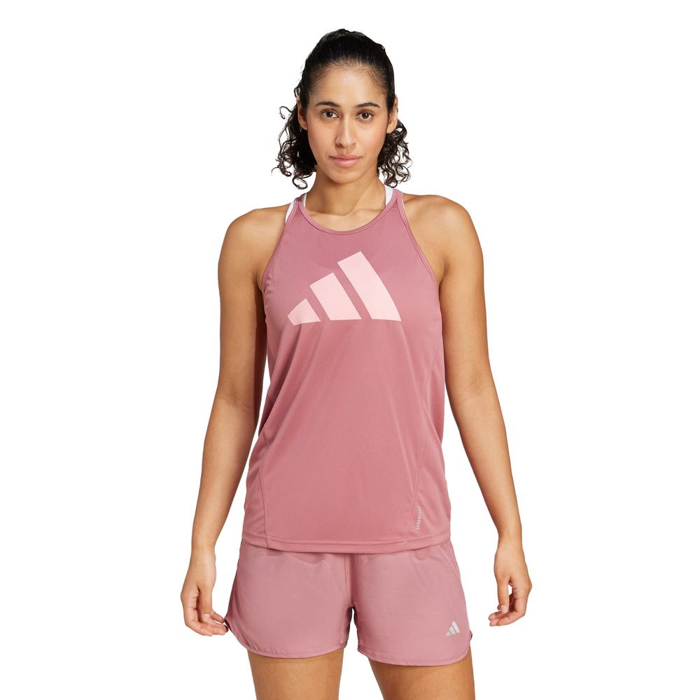 Foto 3 pulgar | Playera Sin Mangas Run It Adidas Rojo Mujer
