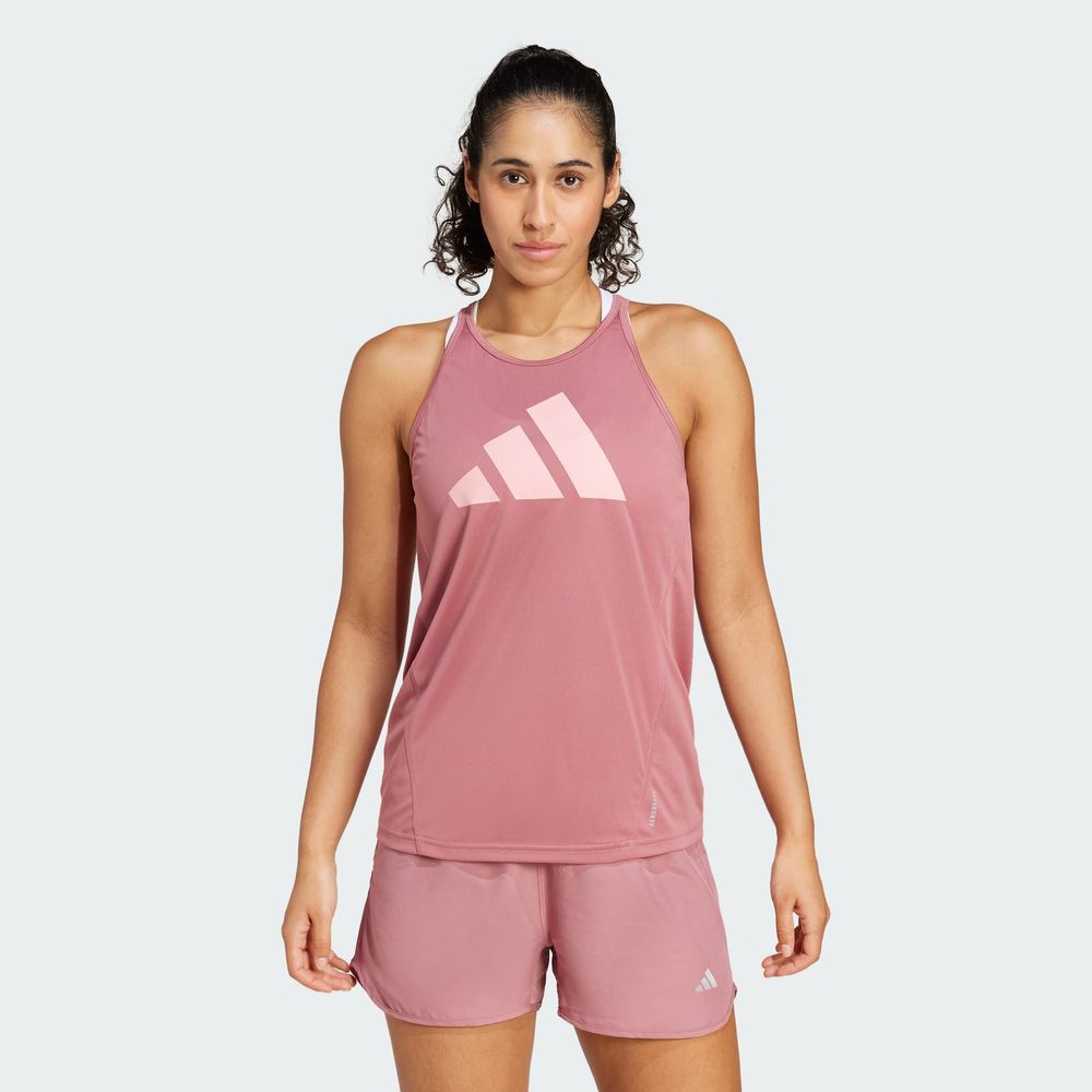 Foto 5 pulgar | Playera Sin Mangas Run It Adidas Rojo Mujer